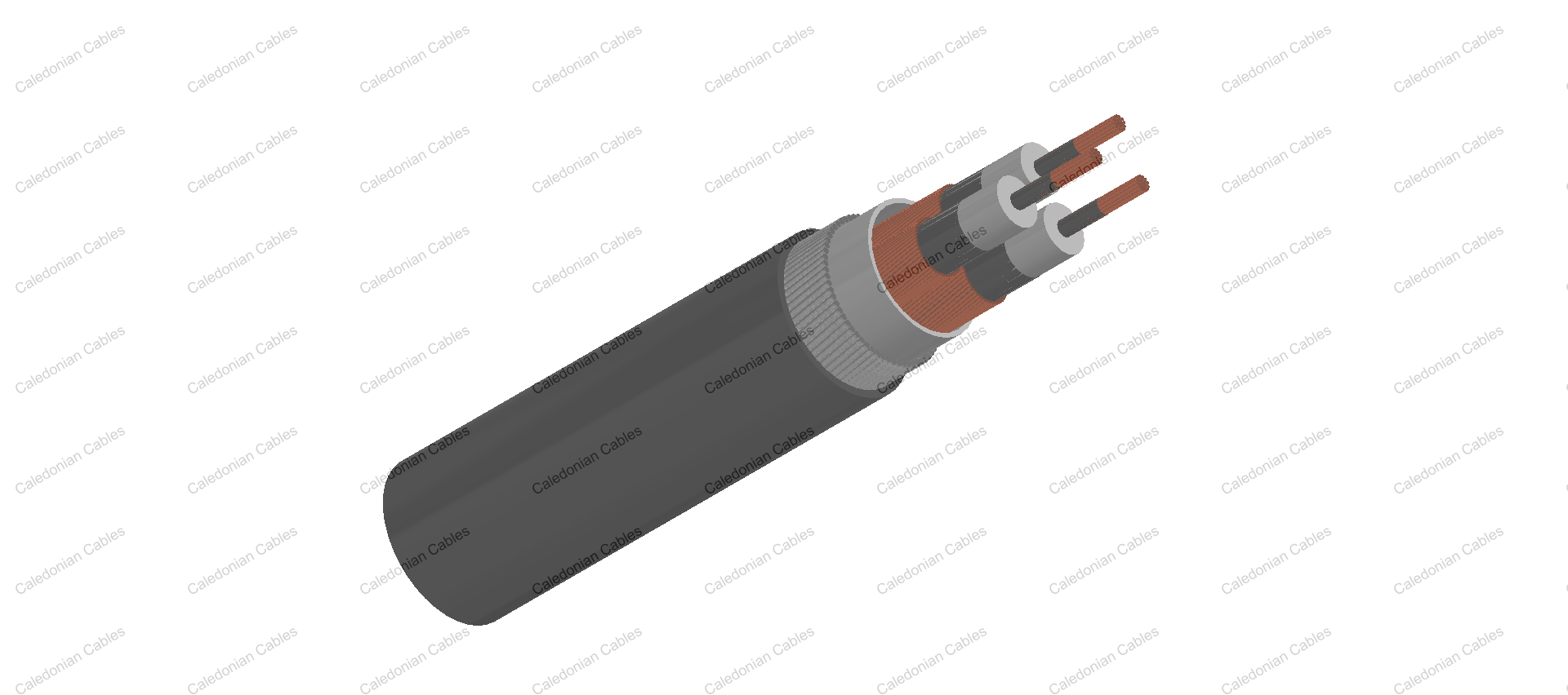 19/33kV Three Core Individual Screened &amp;amp; PVC/SWA/PVC Sheathed (Cu Conductor)